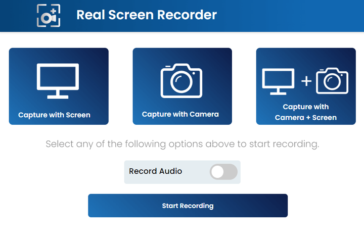 Real Screen Recorder, proširenje za Chrome za snimanje zaslona